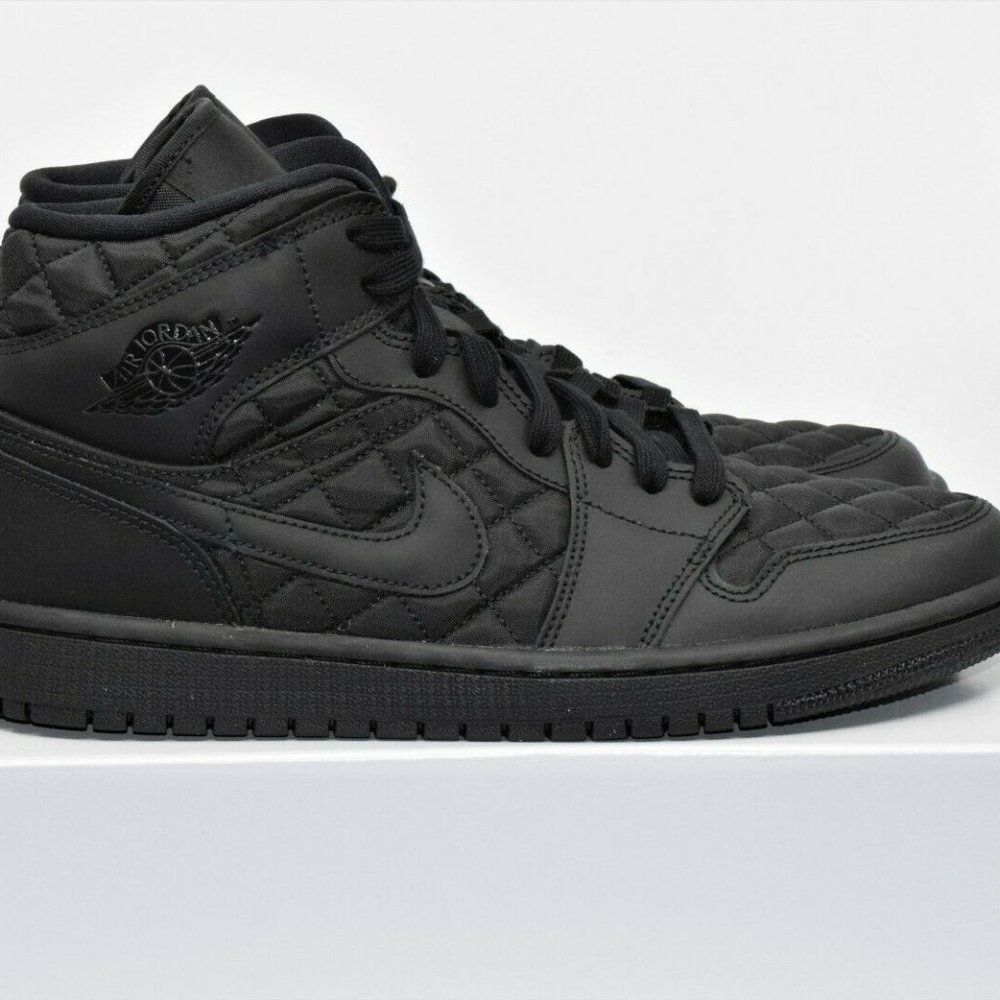 Air Jordan 1 Mid Quilted Triple Black DB6078-001